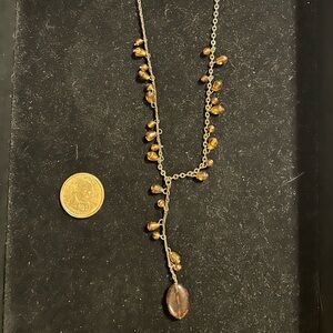 Cookie Lee Gold and Brown Beaded Necklace